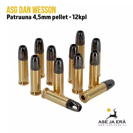 ASG Patruuna Dan Wesson 4.5mm pellet ilmapistooliin, 12kpl - ASG Lippaat - 5707843055994 - 2