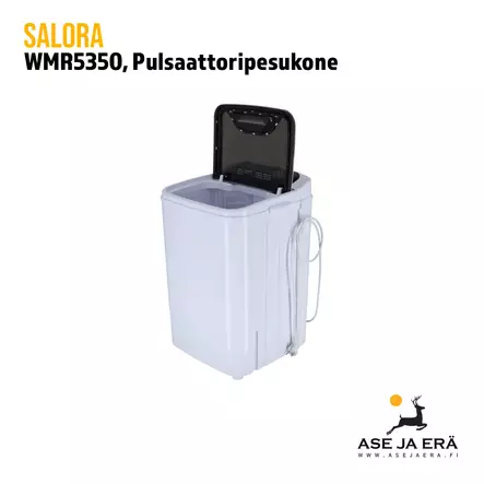 Salora WMR5350 pulsaattoripesukone - kansi avattuna - Muut retkeilytarvikkeet - 8719325154528 - 2