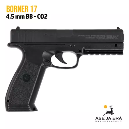 Borner 17 4,5mm BB CO2 ilmapistooli Sivulta - BB kuula ilmapistoolit - 4610196863400 - 2
