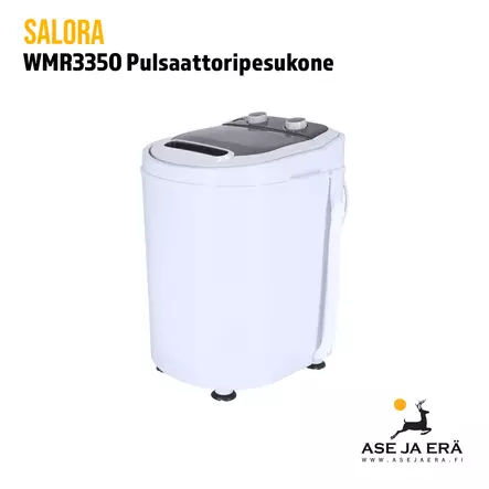 Salora WMR3350 pulsaattoripesukone - yleiskuva etuviistosta - Muut retkeilytarvikkeet - 8720085002370 - 1