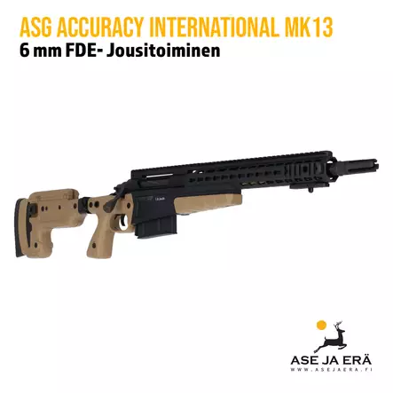 ASG Accuracy International MK13 Compact airsoft-kivääri, jousitoiminen -FDE/Hiekka - Kiväärit - 5707843084932 - 4