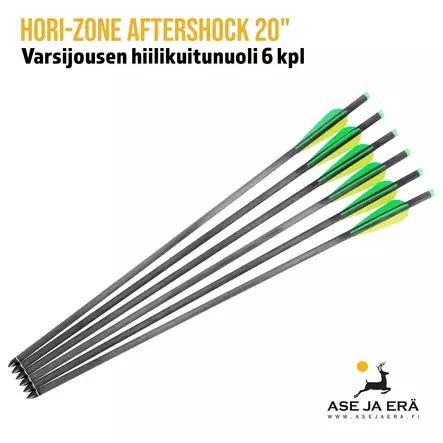 Hori-Zone Aftershock 20" varsijousen hiilikuitunuoli 6 kpl - Yleiskuva - Varsijousen tarvikkeet - 8720054599672 - 5