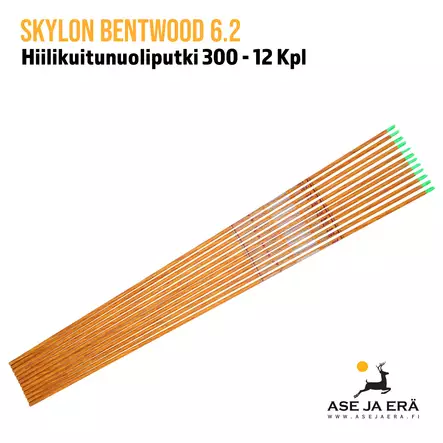 Skylon Bentwood 6.2 hiilikuitunuoliputki 300 - 12 kpl - nuoliputket edestä - Hiilikuituiset nuoliputket - 6426020830832 - 5