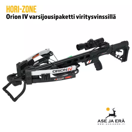 Hori-Zone Orion IV varsijousipaketti viritysvinssillä yleiskuva oikealta etuviistosta
Hori-Zone Orion IV varsijousipaketti viritysvinssillä vasen sivu
Hori-Zone Orion IV varsijousipaketti viritysvins - Varsijouset - 8720054796835 - 1