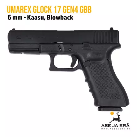 Umarex Glock 17 GEN4 kaasutoiminen 6mm airsoft pistooli -Blowback - Pistoolit ja -revolverit - 4000844647245 - 12