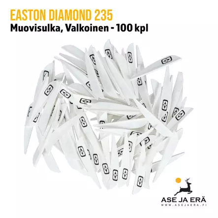 Easton Diamond 235 muovisulka, Valkoinen - 100 kpl - yleiskuva sata sulkaa - Muovisulat - 723560989607 - 1