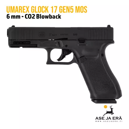 Umarex Glock 17 GEN5 MOS 6 mm CO2 airsoft-pistooli, blowback - Pistoolit ja -revolverit - 4000844828927 - 1