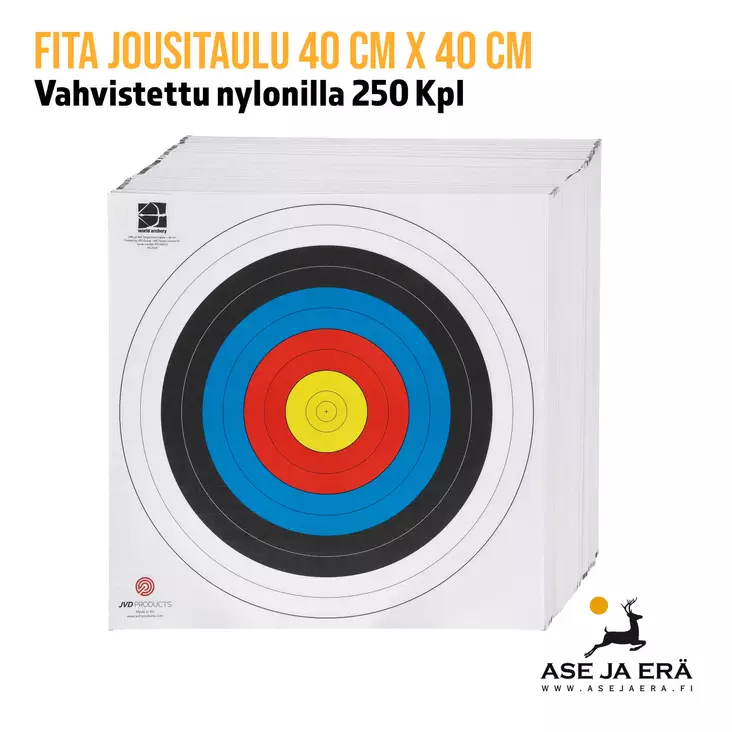 Nylonilla vahvistettu Fita jousitaulu 40 cm X 40 cm Nylonilla vahvistettu jousiammuntaan 250 Kpl - Yleiskuva - Paperiset maalitaulut - 08717974318407 - 1