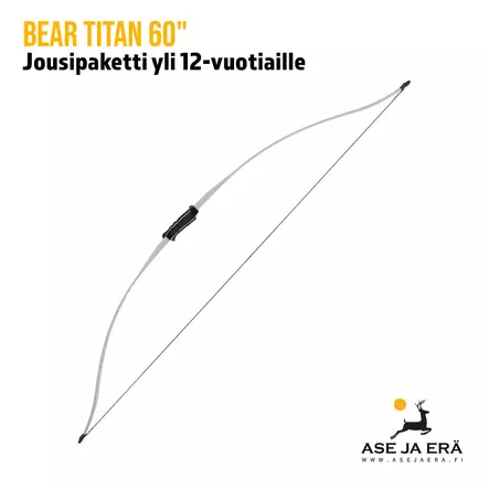 Bear Titan 60" jousipaketti nuorille - jousi sivusta - Perinnejouset - 7548061202948 - 2