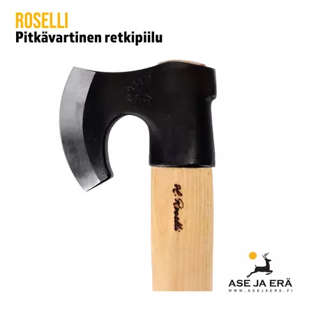 Roselli Kirves, pitkä varsi - yksityiskohta, terä vasemmalta - Linkkuveitset, piilut ja sahat - 6430056850078 - 2