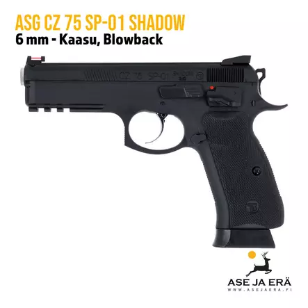 ASG CZ 75 SP-01 Shadow GBB Combi kaasu/CO2 pistooli, blowback - Pistoolit ja -revolverit - 5707843063289 - 1