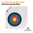 Nylonilla vahvistettu Fita jousitaulu 40 cm X 40 cm Nylonilla vahvistettu jousiammuntaan 10 Kpl - Yleiskuva - Paperiset maalitaulut - Fita40x4010kpl - 1