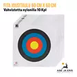 Nylonilla vahvistettu Fita jousitaulu 60 cm X 60 cm Nylonilla vahvistettu jousiammuntaan 10 Kpl - Yleiskuva - Paperiset maalitaulut - Fita60x6010kpl - 1